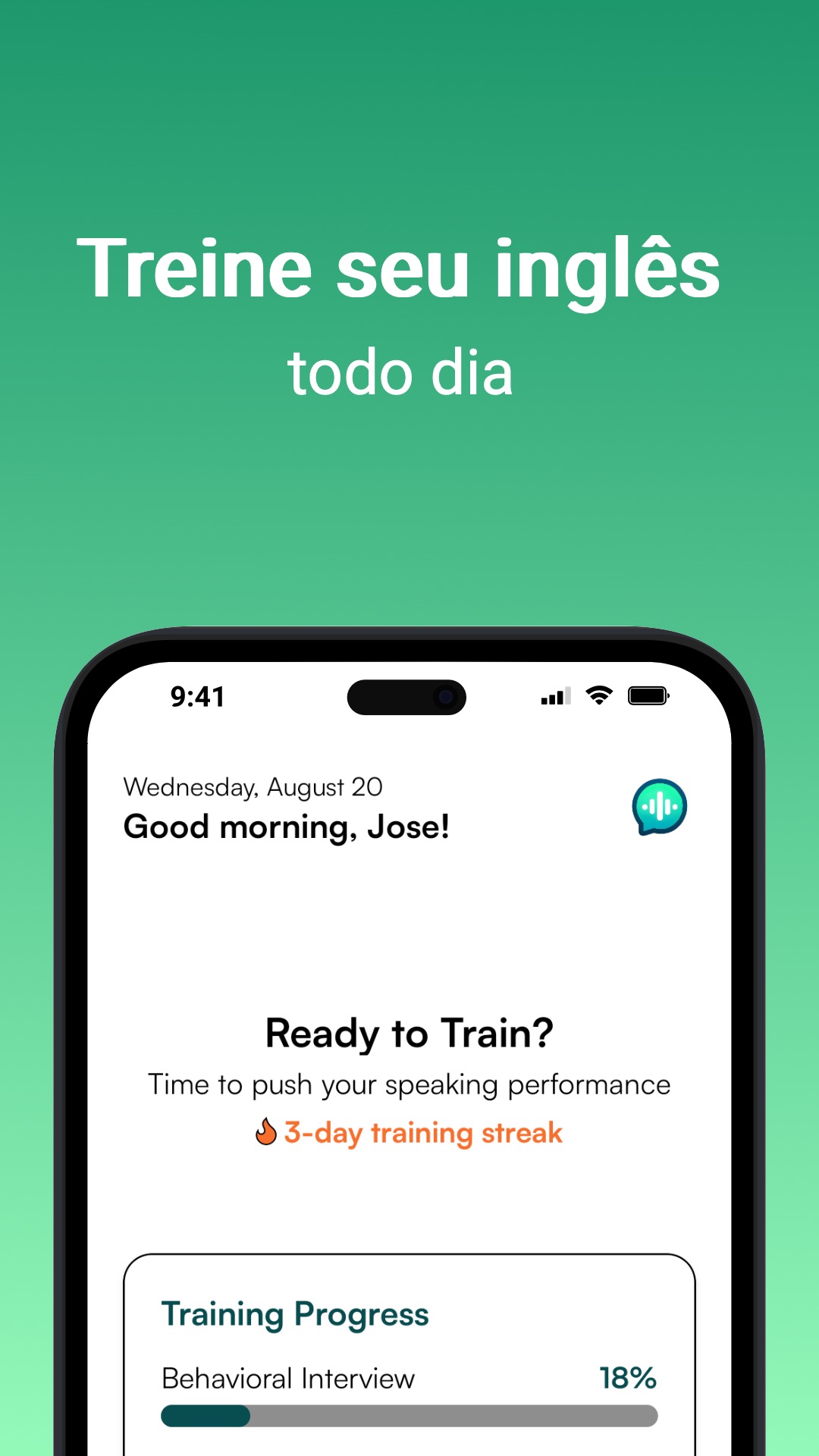 Treine inglês todo dia